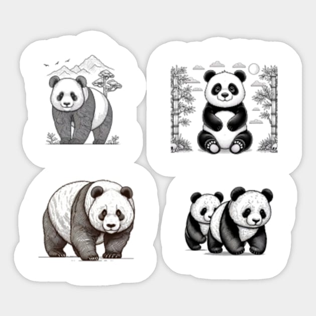 Panda Dream - Dreamy Artwork for Wildlife Admirers Sticker by Teeport